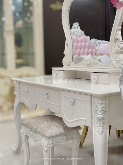 MAFALDA-III CLASSIC DRESSING TABLE โต๊ะเครื่องแป้งสไตล์วินเทจ เจ้าหญิง รุ่น มาเฟลดา 3 รูปที่ 4