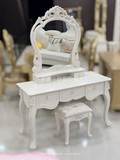 MAFALDA-III CLASSIC DRESSING TABLE โต๊ะเครื่องแป้งสไตล์วินเทจ เจ้าหญิง รุ่น มาเฟลดา 3 รูปที่ 2