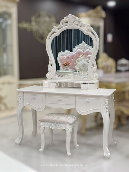 MAFALDA-III CLASSIC DRESSING TABLE โต๊ะเครื่องแป้งสไตล์วินเทจ เจ้าหญิง รุ่น มาเฟลดา 3 รูปที่ 3