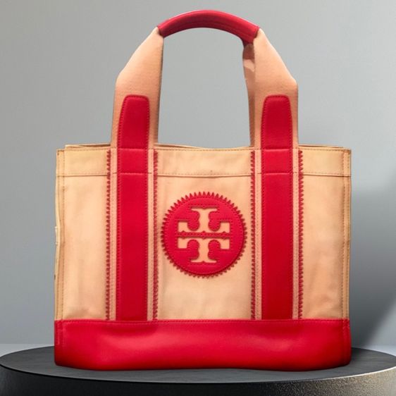 ไม่ระบุ ชมพู กระเป๋าถือทรงโท๊ท TORY BURCH TOTE ขนาด 13”ใส่โน๊ตบุ๊กได้สบายๆ รับประกันแท้