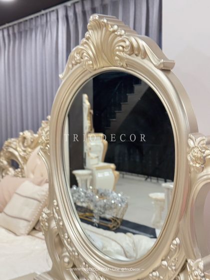 SABRINA-II CLASSIC DRESSING TABLE โต๊ะเครื่องแป้งสไตล์วินเทจ รุ่น ซาบริน่า 2 สีทองเชมเปญ รูปที่ 9