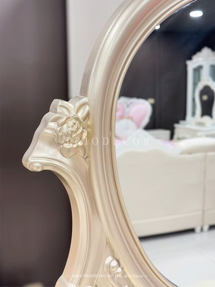 SABRINA-II CLASSIC DRESSING TABLE โต๊ะเครื่องแป้งสไตล์วินเทจ รุ่น ซาบริน่า 2 สีทองเชมเปญ รูปที่ 4