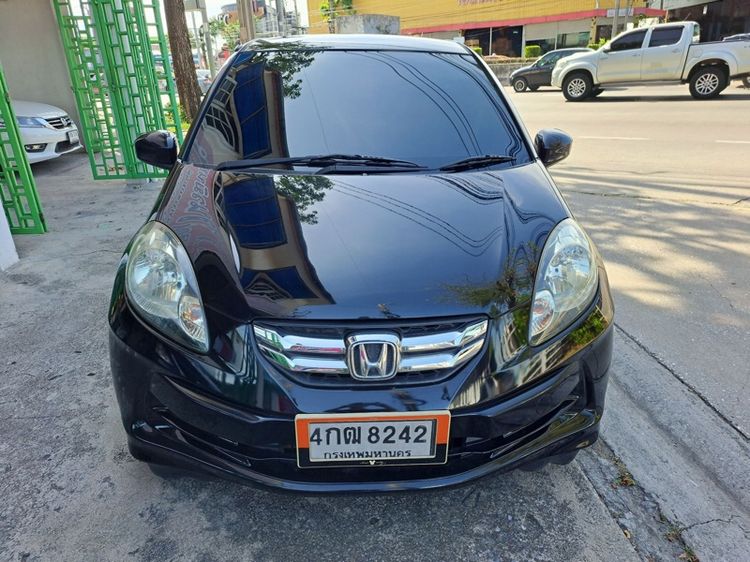 Honda Brio 2015 1.2 Amaze V Sedan เบนซิน ไม่ติดแก๊ส เกียร์อัตโนมัติ ดำ รูปที่ 2