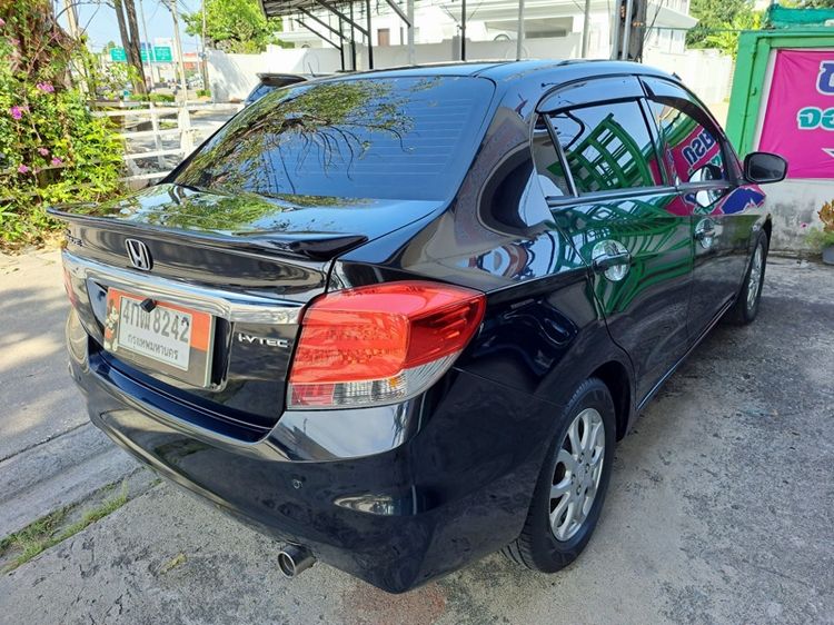 Honda Brio 2015 1.2 Amaze V Sedan เบนซิน ไม่ติดแก๊ส เกียร์อัตโนมัติ ดำ รูปที่ 4