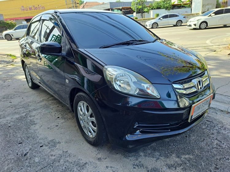 Honda Brio 2015 1.2 Amaze V Sedan เบนซิน ไม่ติดแก๊ส เกียร์อัตโนมัติ ดำ รูปที่ 3