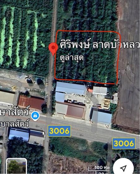 ขายที่ดิน ถนน 3006 ลาดบัวหลวง-บ้านไม้ตรา