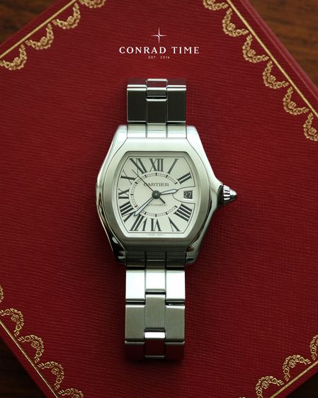 Cartier Roadster 3312 Silver Roman Dial Stainless steel 2012 40 mm. Fullset 