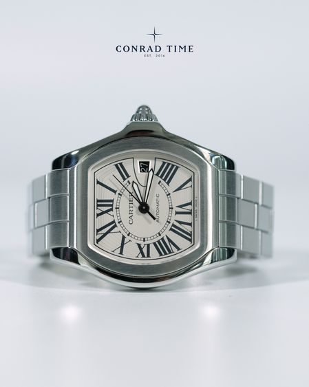Cartier Roadster 3312 Silver Roman Dial Stainless steel 2012 40 mm. Fullset  รูปที่ 4