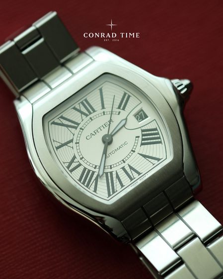 Cartier Roadster 3312 Silver Roman Dial Stainless steel 2012 40 mm. Fullset  รูปที่ 2