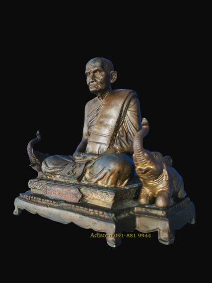 พระบูชาหลวงพ่อเงิน รุ่นช้างคู่ ปี 26 ขนาดหน้าตัก 5 นิ้ว รูปที่ 4