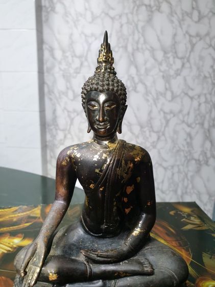 พระบูชาปางประทานพร สำนักพุทธรัตนประทีป หน้าตัก 5 นิ้ว ดินไทย อุดปูน สภาพผิวหิ้งสวยเก่าตามอายุบูชาไว้เป็นพระประจำบ้านได้สบาย รูปที่ 11
