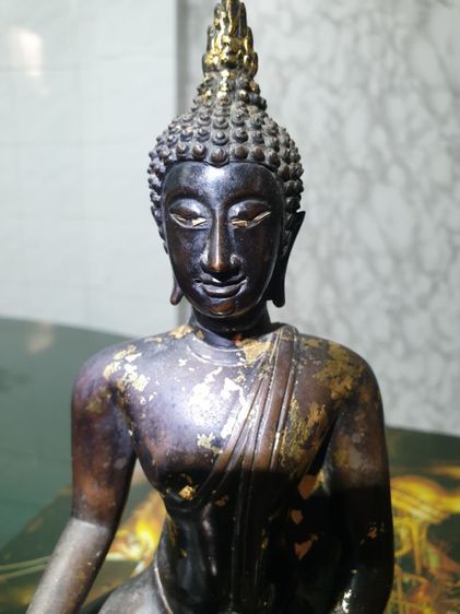 พระบูชาปางประทานพร สำนักพุทธรัตนประทีป หน้าตัก 5 นิ้ว ดินไทย อุดปูน สภาพผิวหิ้งสวยเก่าตามอายุบูชาไว้เป็นพระประจำบ้านได้สบาย รูปที่ 4