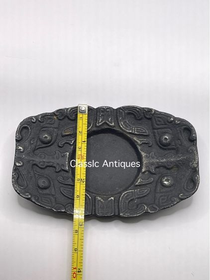 จาน ลายหน้ากาลโบราณ เก่าสะสม รูปที่ 10