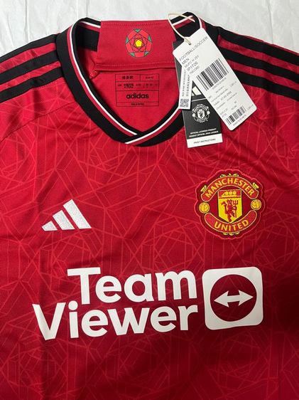 ไม่ระบุ แดง Adidas เสื้อเจอร์ซีย์ เสื้อ Manchester United 2023-24 แท้ เบอร์ M