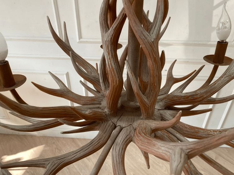 โคมระย้าเขากวาง สไตล์วินเทจ รูปที่ 5