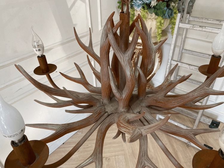 โคมระย้าเขากวาง สไตล์วินเทจ รูปที่ 8