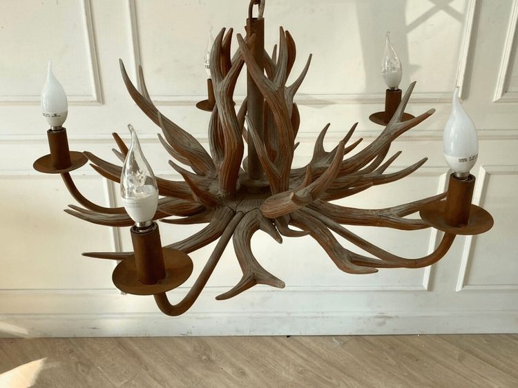 โคมระย้าเขากวาง สไตล์วินเทจ