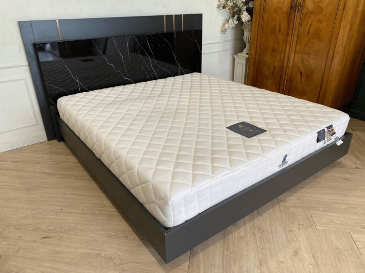 เตียง 6 ฟุต โครงไม้ สีดำ ที่นอน ยี่ห้อ Dunlopillo รุ่น Celeste รูปที่ 3