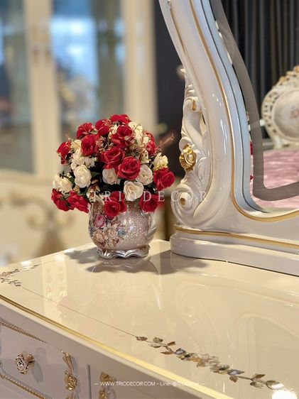 AURORA-I CLASSIC DRESSING TABLE โต๊ะเครื่องแป้งเจ้าหญิง วินเทจ รุ่น ออโรร่า 1 รูปที่ 13