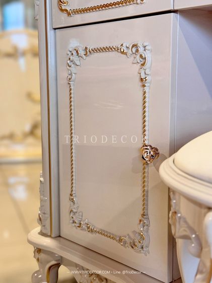 AURORA-I CLASSIC DRESSING TABLE โต๊ะเครื่องแป้งเจ้าหญิง วินเทจ รุ่น ออโรร่า 1 รูปที่ 12