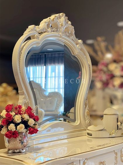 AURORA-I CLASSIC DRESSING TABLE โต๊ะเครื่องแป้งเจ้าหญิง วินเทจ รุ่น ออโรร่า 1 รูปที่ 6
