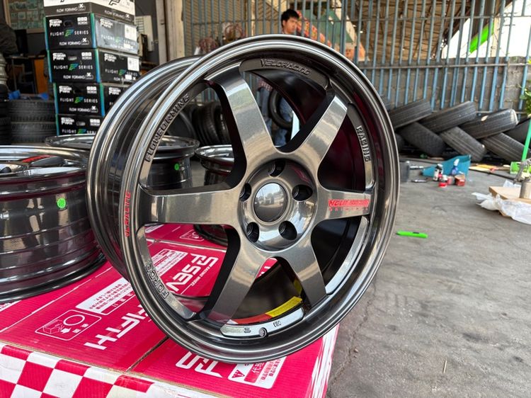 ล้อแม็กมือ1 ขอบ18 TE37 5รู114 กว้าง8.5 ออฟ35 สีเทากัน ล้อเบา FLOW FORMING งานSEVENFIFTH งานสวยมากๆ รูปที่ 6