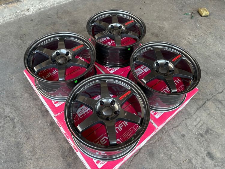 ล้อแม็กมือ1 ขอบ18 TE37 5รู114 กว้าง8.5 ออฟ35 สีเทากัน ล้อเบา FLOW FORMING งานSEVENFIFTH งานสวยมากๆ รูปที่ 2