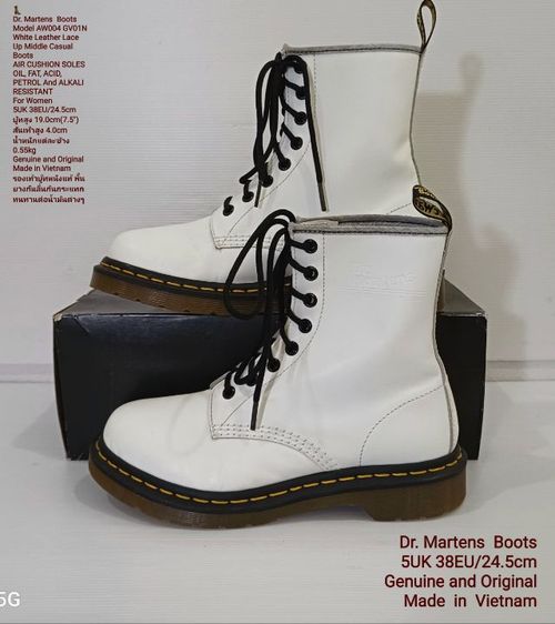 Dr.Martens Boots for Women 5UK 38EU(24.5cm) Original ของแท้ มือ 2 สภาพใกล้เคียงของใหม่, รองเท้าบู้ท Dr.Martens หนังแท้ พื้นเต็ม งดงามมาก รูปที่ 14
