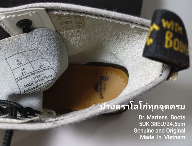 Dr.Martens Boots for Women 5UK 38EU(24.5cm) Original ของแท้ มือ 2 สภาพใกล้เคียงของใหม่, รองเท้าบู้ท Dr.Martens หนังแท้ พื้นเต็ม งดงามมาก รูปที่ 16