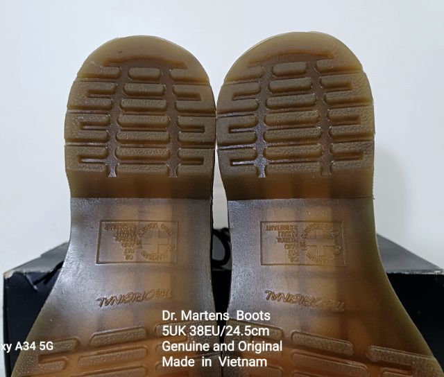 Dr.Martens Boots for Women 5UK 38EU(24.5cm) Original ของแท้ มือ 2 สภาพใกล้เคียงของใหม่, รองเท้าบู้ท Dr.Martens หนังแท้ พื้นเต็ม งดงามมาก รูปที่ 10