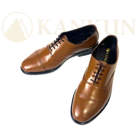 KANKUN Cap-Toe Oxford รองเท้าคัทชูผู้ชาย หนังวัวแท้ เกรดพรีเมี่ยม ทรงเรียบหรู สวยดีไซน์ทันสมัย แบบผูกเชือก หนังนิ่ม พื้นนุ่มพิเศษ รูปที่ 8