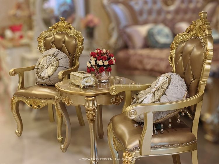 AETHER-I Classic Coffee Set ชุดโต๊ะน้ำชาสไตล์หลุยส์ รุ่น อีเธอร์ 1 รูปที่ 4