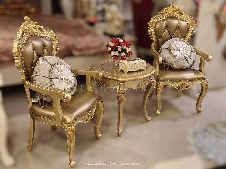 AETHER-I Classic Coffee Set ชุดโต๊ะน้ำชาสไตล์หลุยส์ รุ่น อีเธอร์ 1 รูปที่ 3