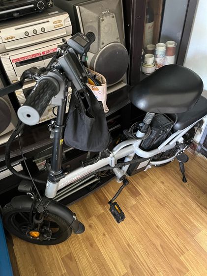 รถจักรยานไฟฟ้า 14นิ้ว สีเทา Dongc สภาพดีวิ่งไป500กม