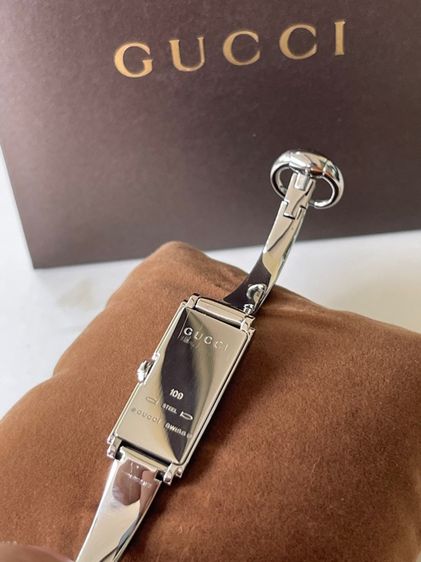 GUCCI 109 Watch Ladies Rectangle White 14 mm Quartz Swiss Made รูปที่ 5