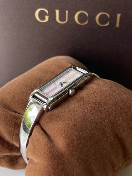 GUCCI 109 Watch Ladies Rectangle White 14 mm Quartz Swiss Made รูปที่ 3