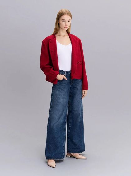 CHARLES AND KEITH รองเท้ารุ่น Patent Pointed-Toe Slingback Flats - สีนู้ด รูปที่ 3