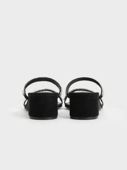 CHARLES AND KEITH รองเท้าเปิดส้นดีไซน์เท็กซ์เจอร์ตกแต่งด้วยเพชรรุ่น Ambrosia รูปที่ 4