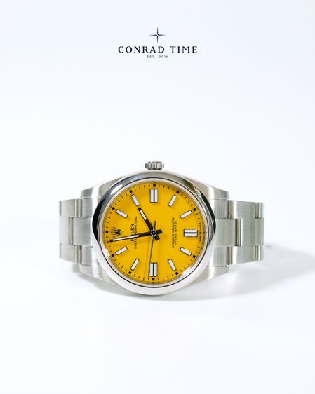 Rolex Oyster Perpetual 124300 Yellow Dial Oyster Steel 2021 41mm. Fullset  รูปที่ 4