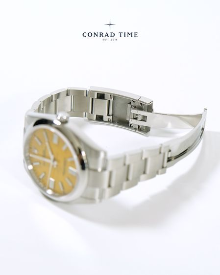 Rolex Oyster Perpetual 124300 Yellow Dial Oyster Steel 2021 41mm. Fullset  รูปที่ 13