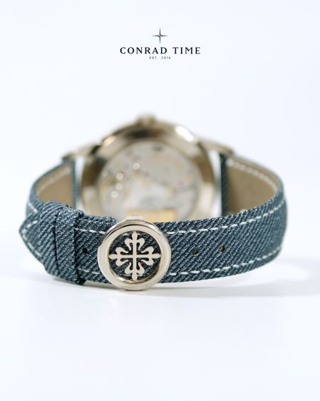 Patek Complications 5330G-001 Blue Dial World Time Date Denim Calfskin strap 2024 40mm. Fullset  รูปที่ 7