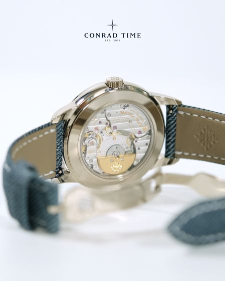 Patek Complications 5330G-001 Blue Dial World Time Date Denim Calfskin strap 2024 40mm. Fullset  รูปที่ 13