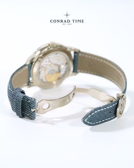 Patek Complications 5330G-001 Blue Dial World Time Date Denim Calfskin strap 2024 40mm. Fullset  รูปที่ 12