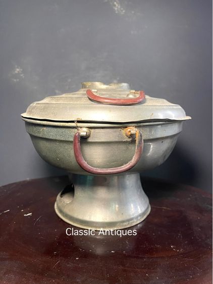 หม้อหยวนโล้ ทองเหลือง หม้อไฟโบราณเก่าสะสม รูปที่ 5