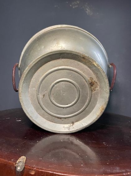 หม้อหยวนโล้ ทองเหลือง หม้อไฟโบราณเก่าสะสม รูปที่ 8