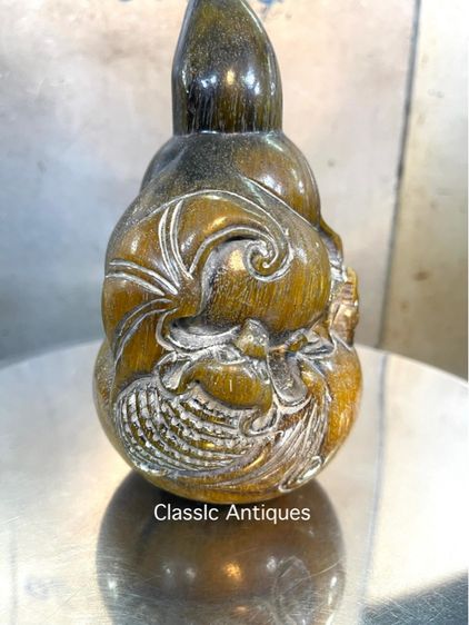 ค้างคาวจีนเกาะน้ำเต้า งานแกะสลักสะสม รูปที่ 5