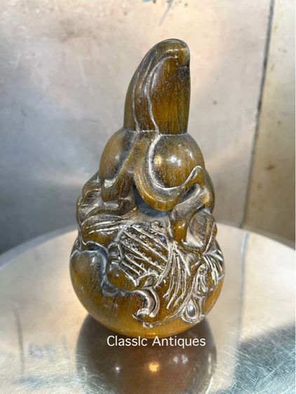 ค้างคาวจีนเกาะน้ำเต้า งานแกะสลักสะสม รูปที่ 4