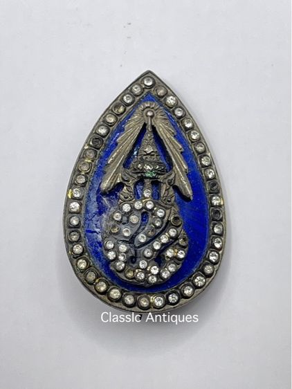 เข็มกลัดลงยา ตราสัญลักษณ์ ร.9 เก่าสะสม