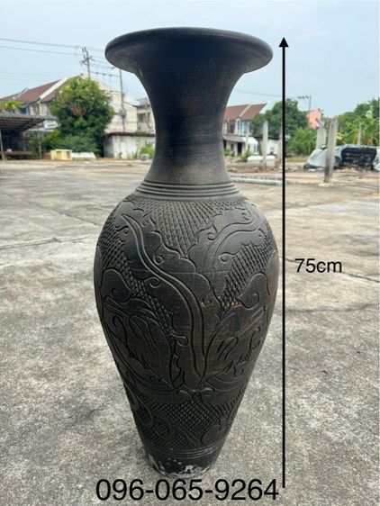 เฟอร์นิเจอร์เก่า แจกันดินเผา สูง75cm แจกันวินเทจ แจกันโบราณ ของสะสม