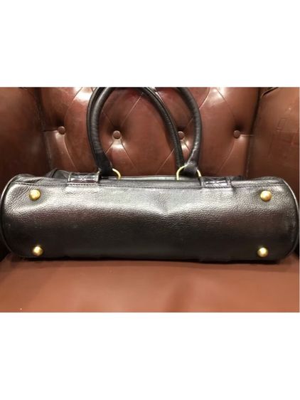 BURBERRY กระเป๋าถือหนัง Burberry Nova Check Leather สีดำ รับประกันของแท้  รูปที่ 3